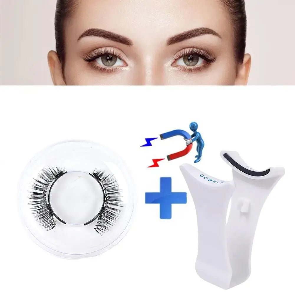 3D Magnetic Eyelashes Set - Natural Look, Reusable with Tweezers - Serene Glow Care