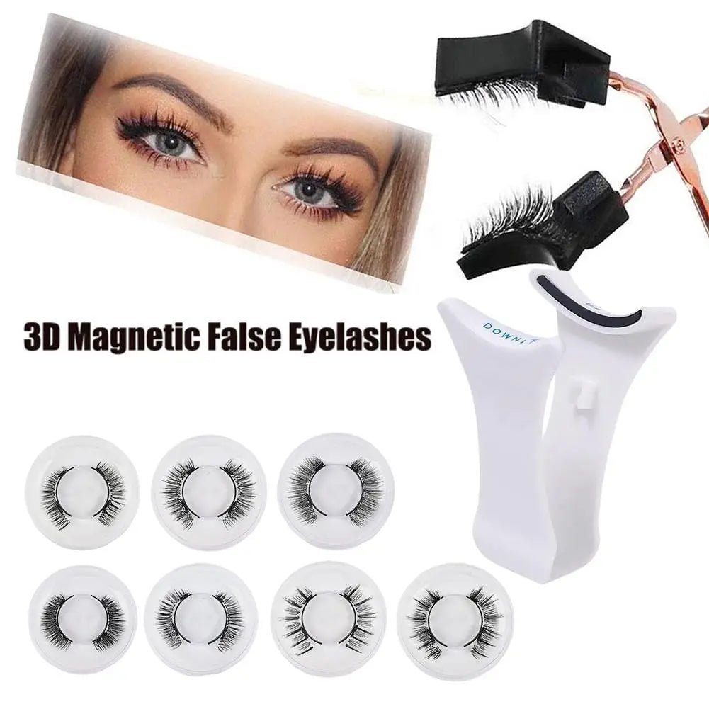 3D Magnetic Eyelashes Set - Natural Look, Reusable with Tweezers - Serene Glow Care