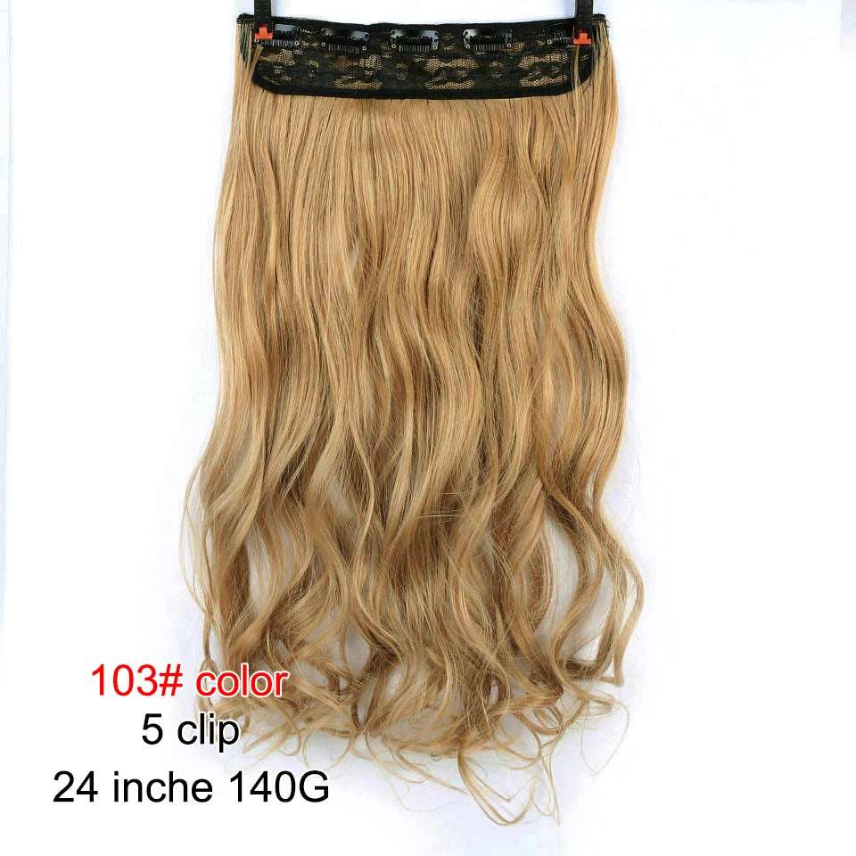 Chic Ombre Human Hair Extensions – 24-Inch Long Curly Clip-On Hairpieces for Women - Serene Glow Care