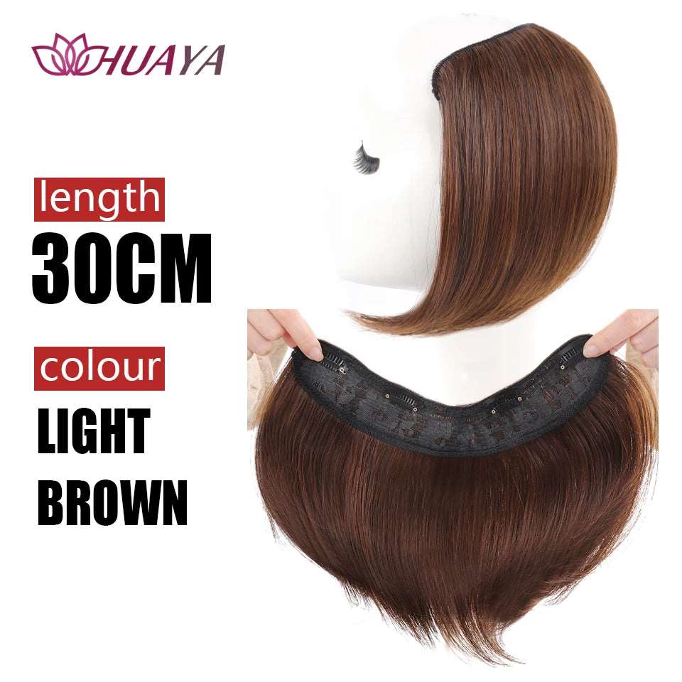 Clip in Hairpiece U Hair Pads Top Seamless Invisible Hair Piece Thickened Wig Root Pad High Straight Hair Extension - Serene Glow Care