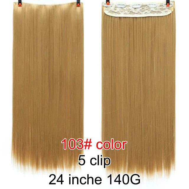 Chic Ombre Human Hair Extensions – 24-Inch Long Curly Clip-On Hairpieces for Women - Serene Glow Care