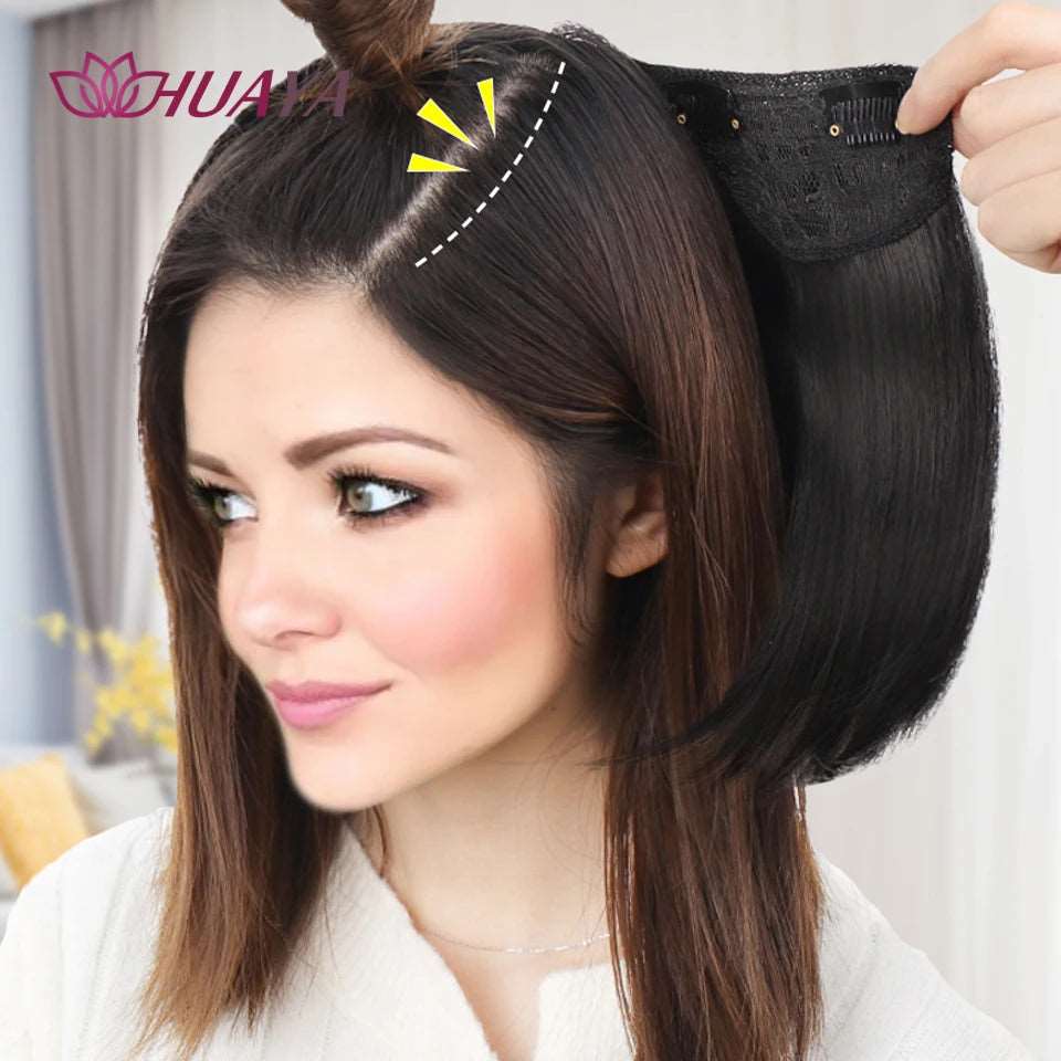 Clip-in Hair Volumizer - Silky Straight Hair Pad for Instant Volume and Style - Serene Glow Care