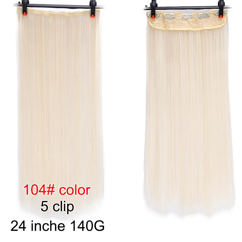 Chic Ombre Human Hair Extensions – 24-Inch Long Curly Clip-On Hairpieces for Women - Serene Glow Care