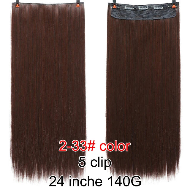 Chic Ombre Human Hair Extensions – 24-Inch Long Curly Clip-On Hairpieces for Women - Serene Glow Care