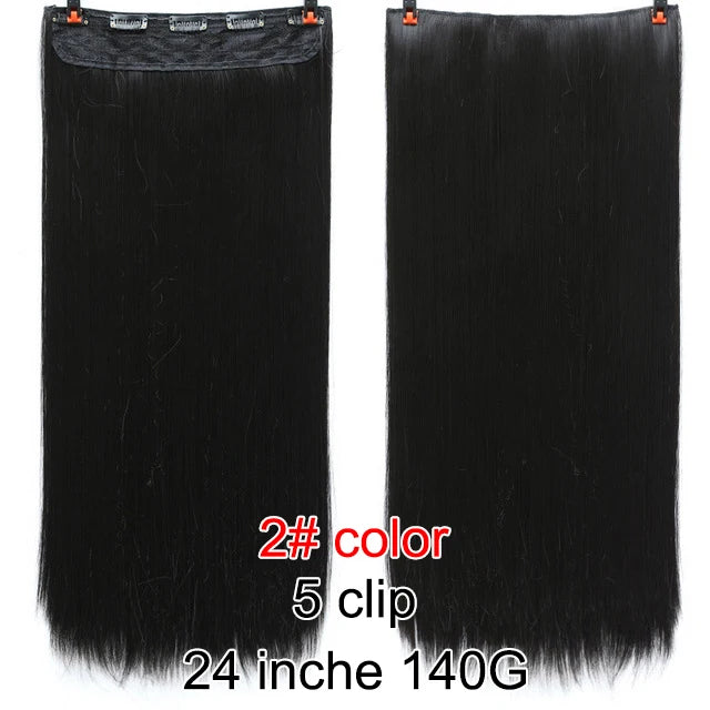 Chic Ombre Human Hair Extensions – 24-Inch Long Curly Clip-On Hairpieces for Women - Serene Glow Care