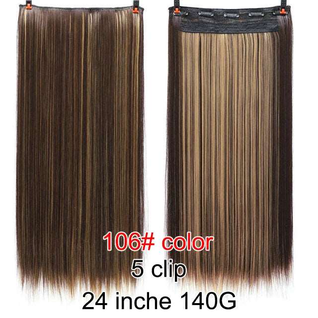 Chic Ombre Human Hair Extensions – 24-Inch Long Curly Clip-On Hairpieces for Women - Serene Glow Care