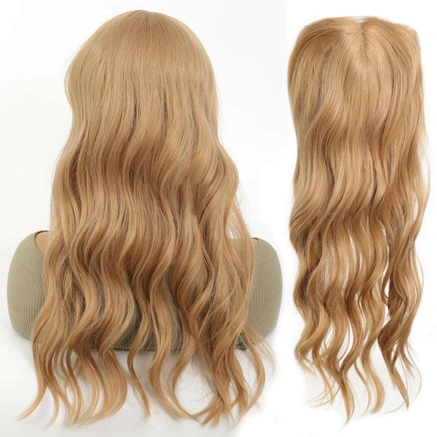 Embrace Elegance: 22-Inch Water Wavy Hair Topper - Serene Glow Care