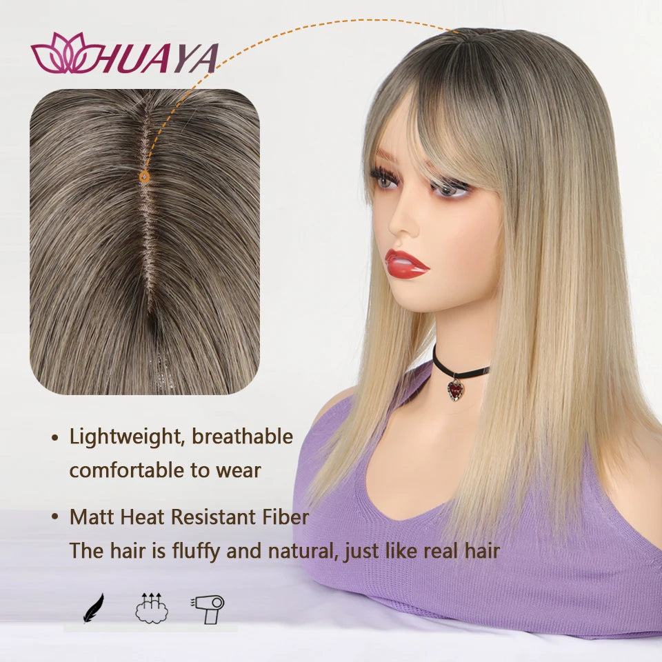 Sleek Long Straight Topper Wig: Instant Volume and Style - Serene Glow Care