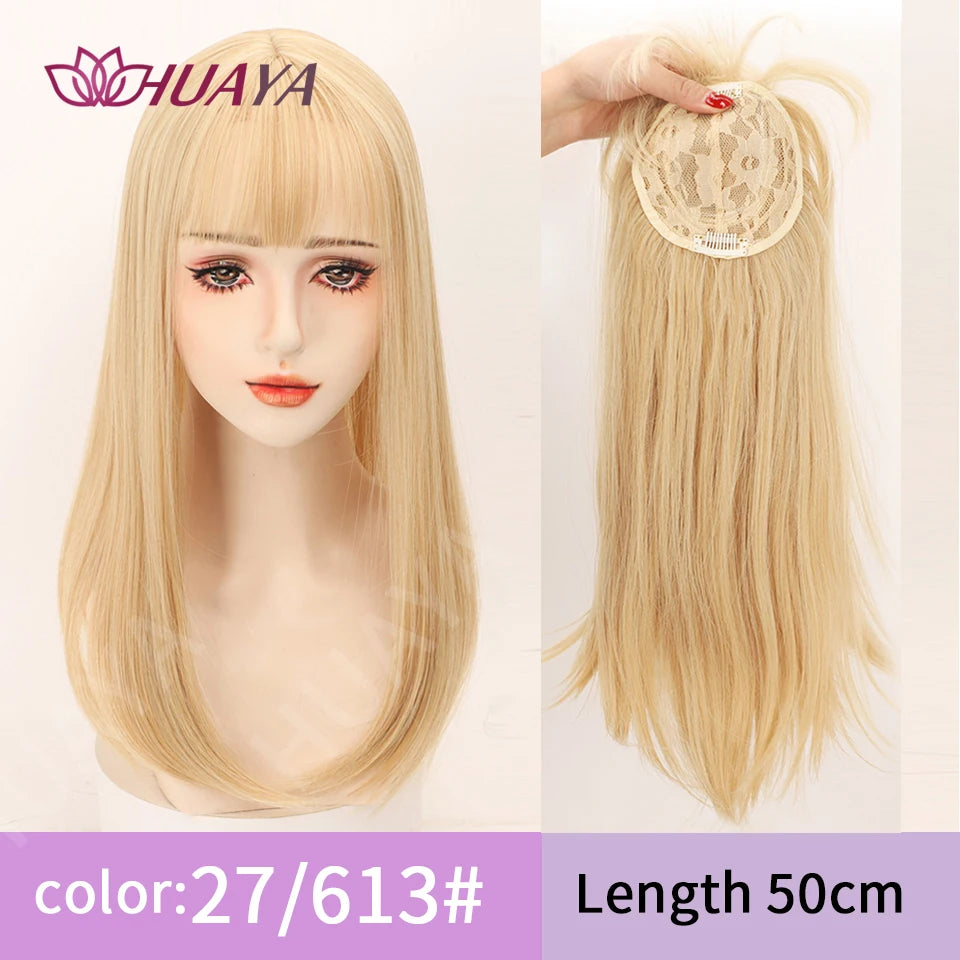 Sleek Long Straight Topper Wig: Instant Volume and Style - Serene Glow Care