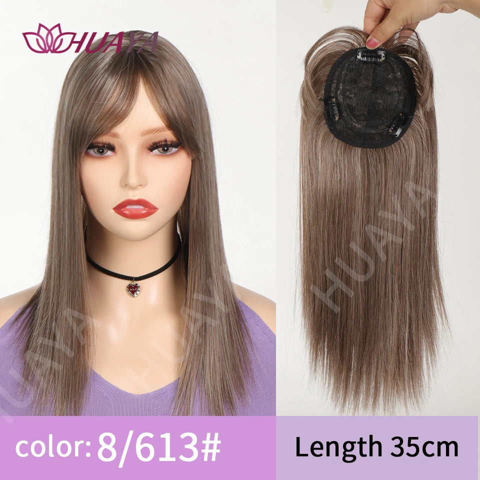 Sleek Long Straight Topper Wig: Instant Volume and Style - Serene Glow Care