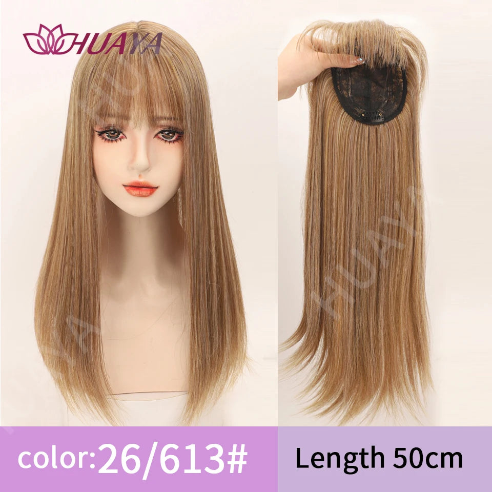 Sleek Long Straight Topper Wig: Instant Volume and Style - Serene Glow Care