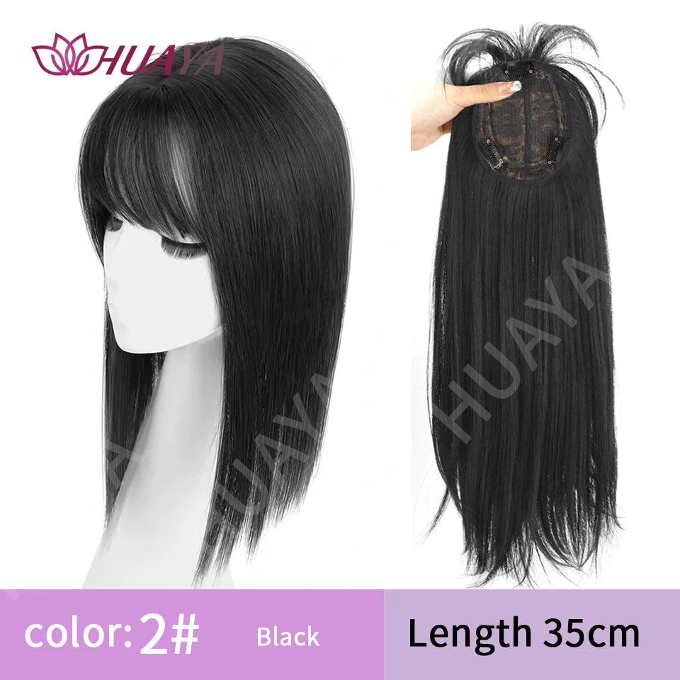 Sleek Long Straight Topper Wig: Instant Volume and Style - Serene Glow Care