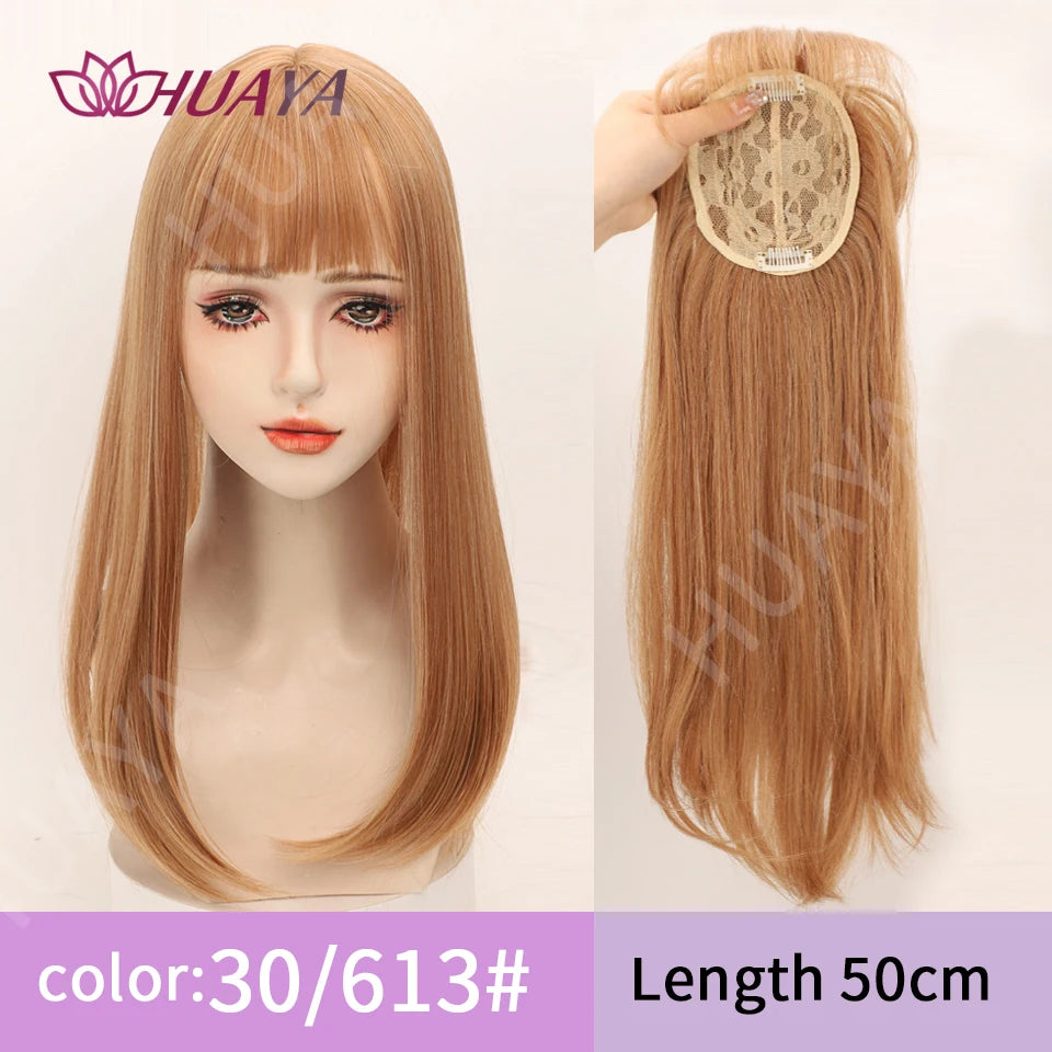 Sleek Long Straight Topper Wig: Instant Volume and Style - Serene Glow Care