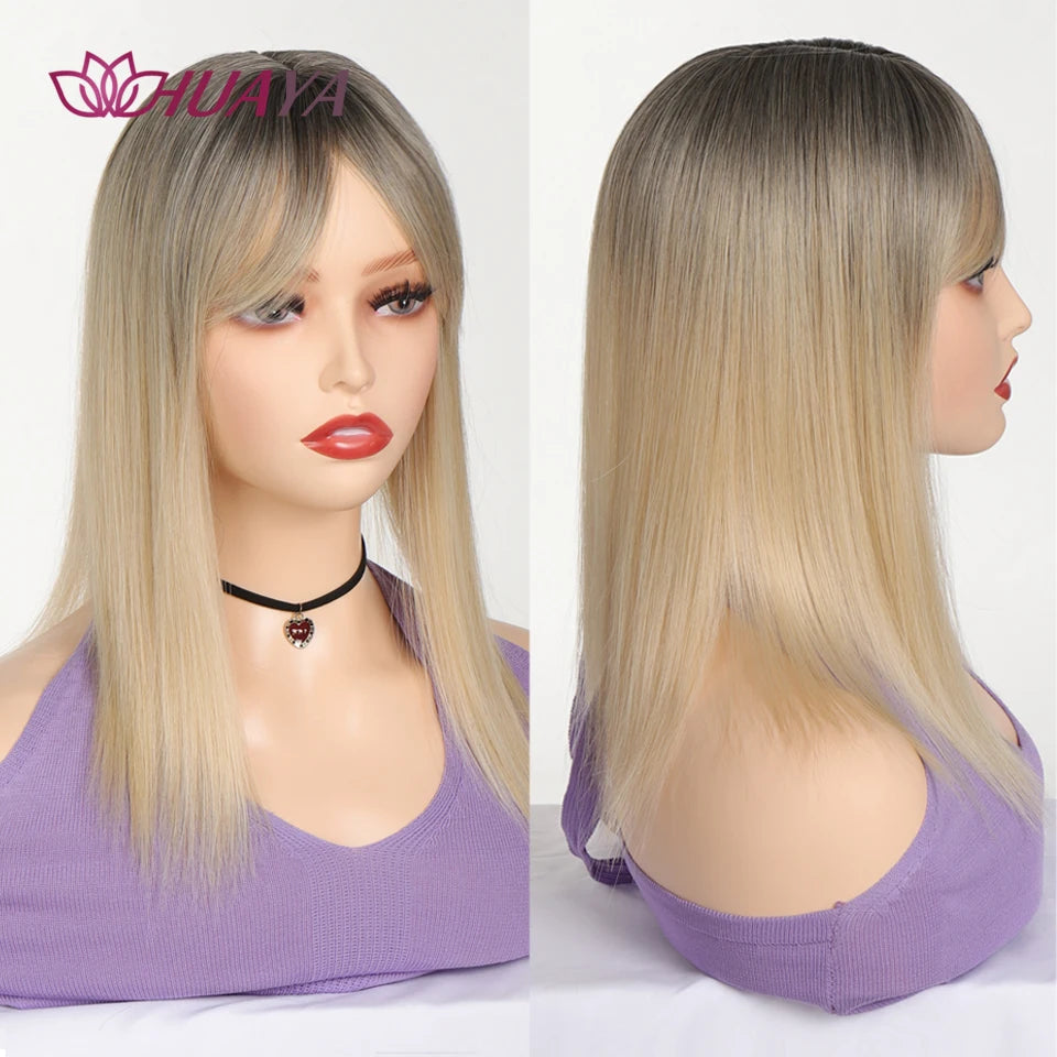 Sleek Long Straight Topper Wig: Instant Volume and Style - Serene Glow Care