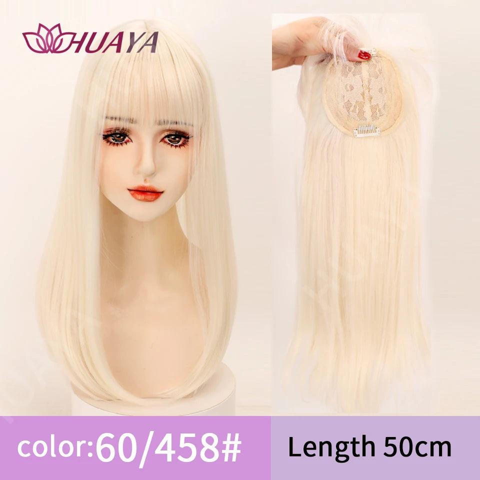 Sleek Long Straight Topper Wig: Instant Volume and Style - Serene Glow Care