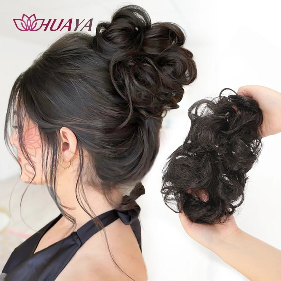 Lush Curly Chignon Hair Bun: Effortless Style in a Snap - Serene Glow Care