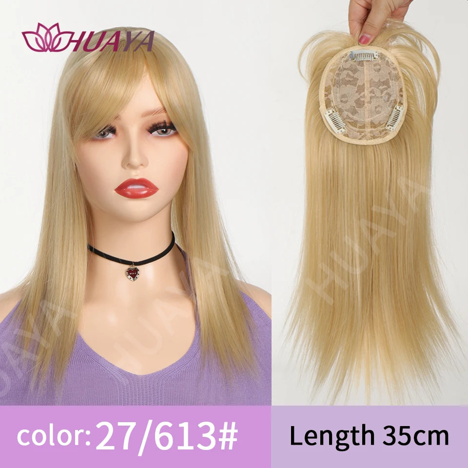 Sleek Long Straight Topper Wig: Instant Volume and Style - Serene Glow Care