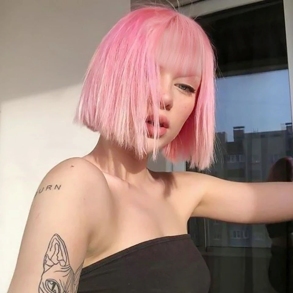 Chic Pink Bob Wig: Transform and Empower Your Style - Serene Glow Care