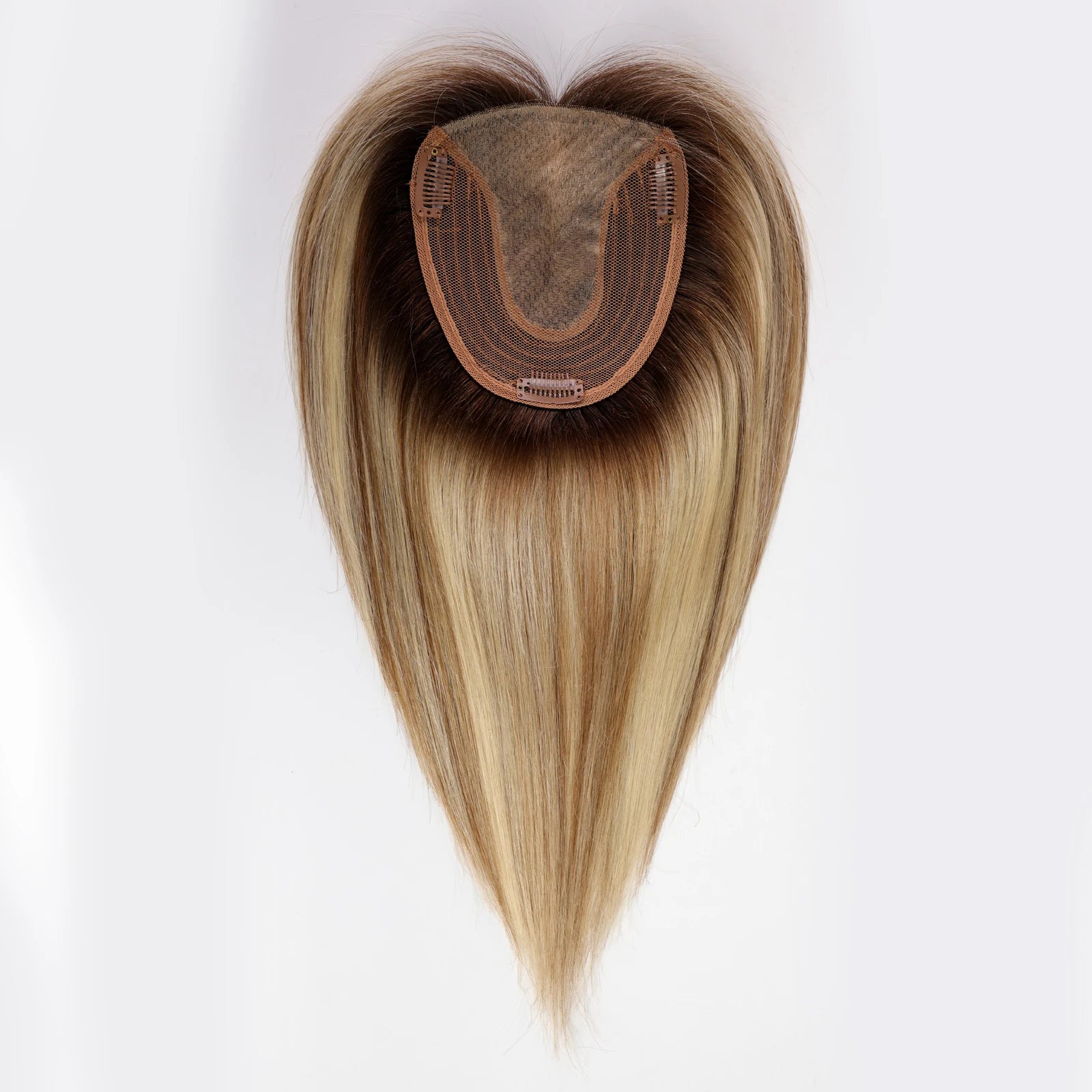 Luxurious Remy Human Hair Topper – Silk Base, Natural Looking Hairpiece for Women - Serene Glow Care