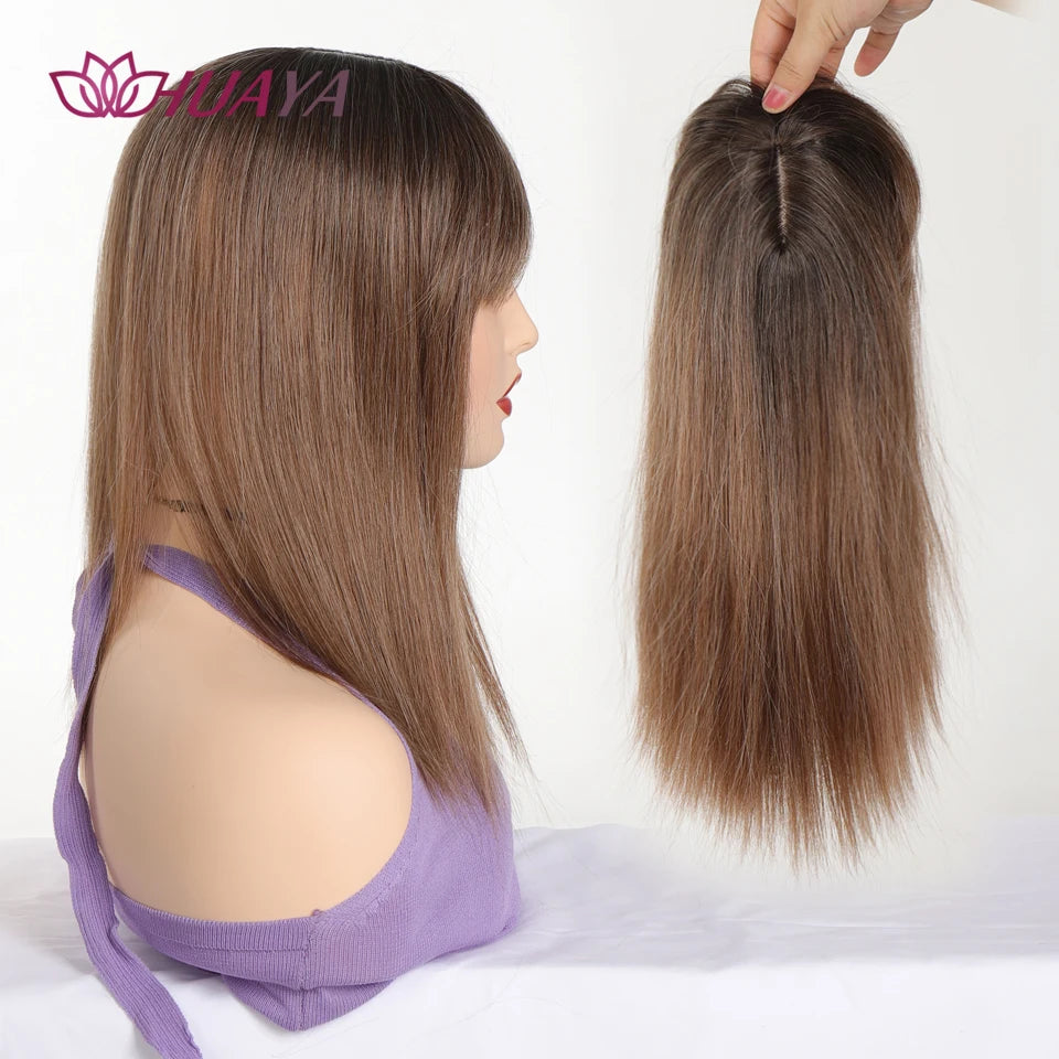 Sleek Long Straight Topper Wig: Instant Volume and Style - Serene Glow Care