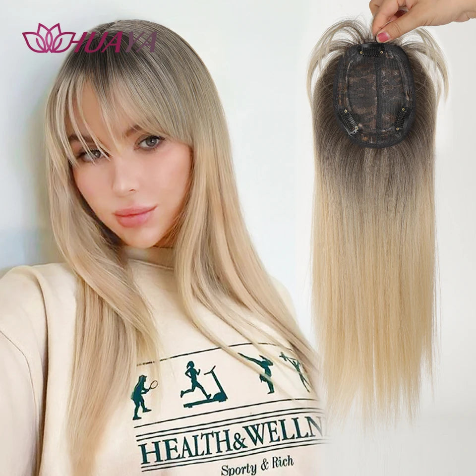 Sleek Long Straight Topper Wig: Instant Volume and Style - Serene Glow Care