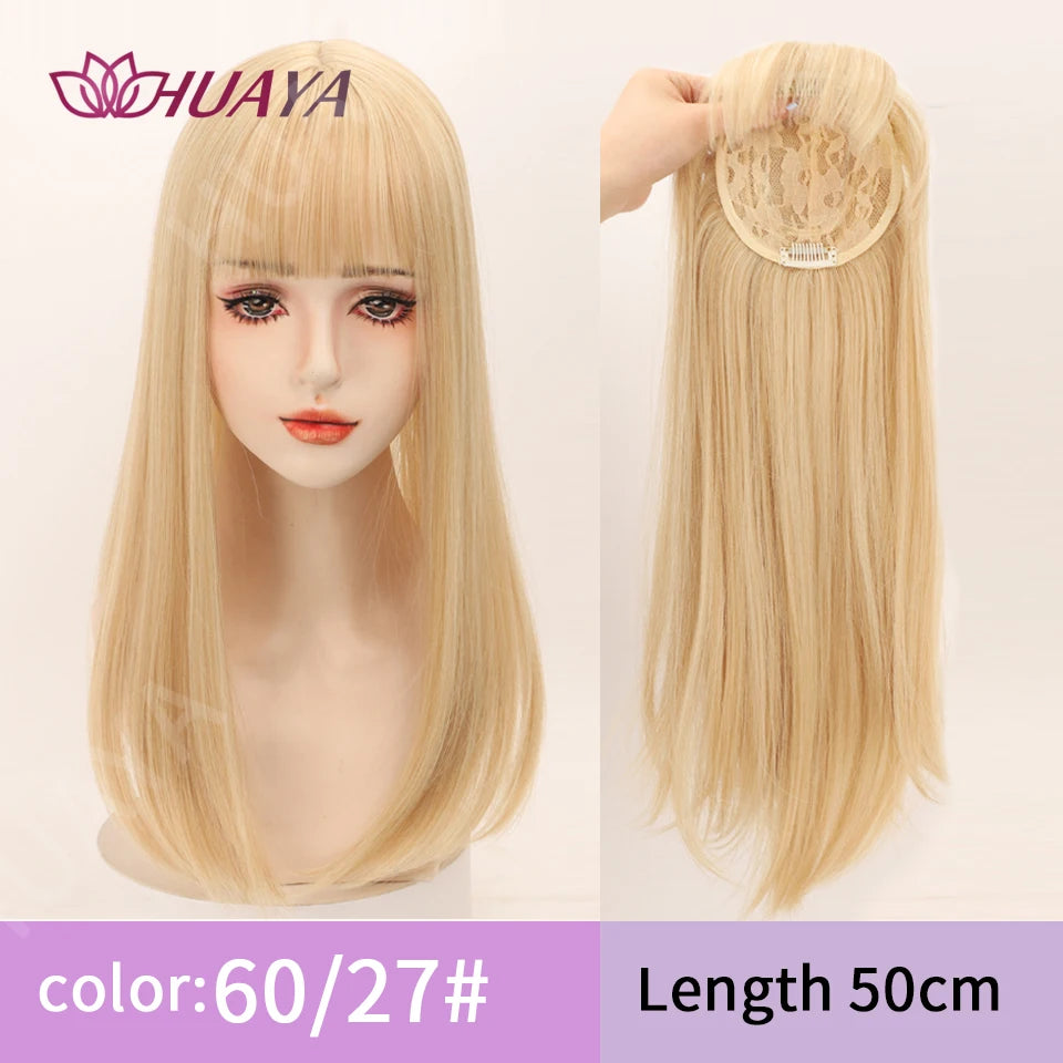 Sleek Long Straight Topper Wig: Instant Volume and Style - Serene Glow Care