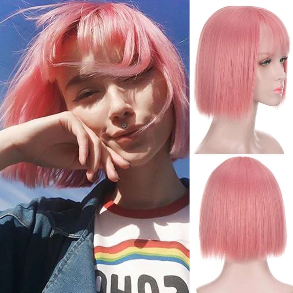 Chic Pink Bob Wig: Transform and Empower Your Style - Serene Glow Care