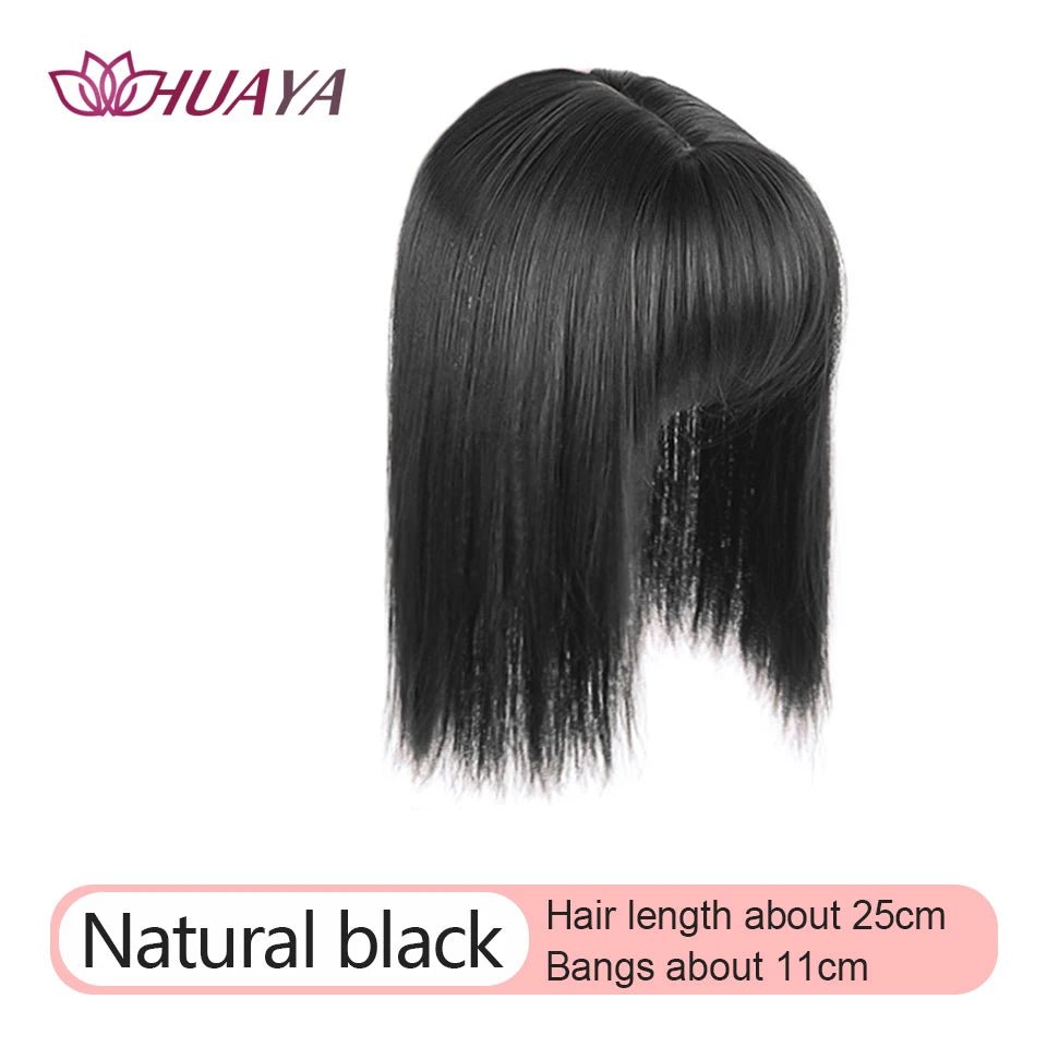 INVISIBLE Seamless Long Straight and Curly Hair Toppers with Bangs - Serene Glow Care