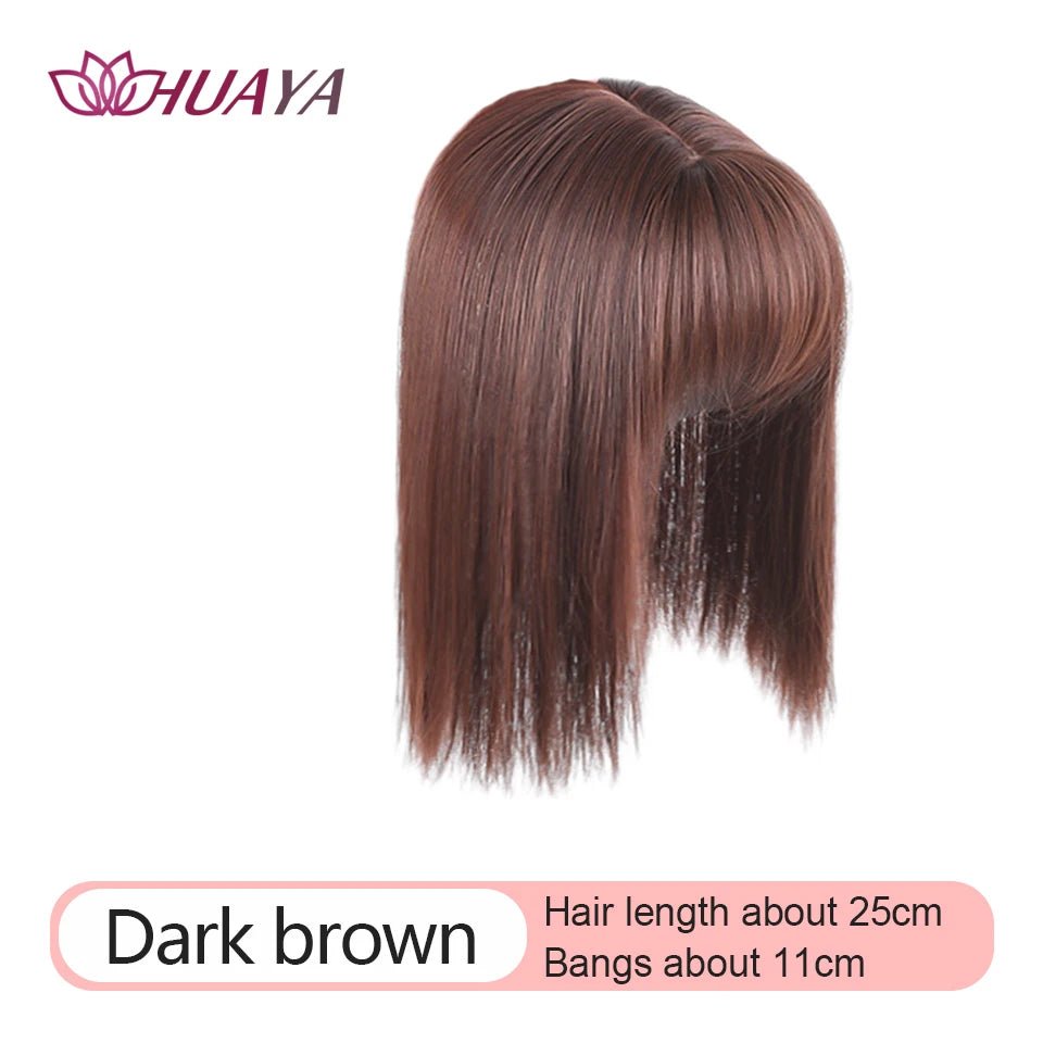 INVISIBLE Seamless Long Straight and Curly Hair Toppers with Bangs - Serene Glow Care