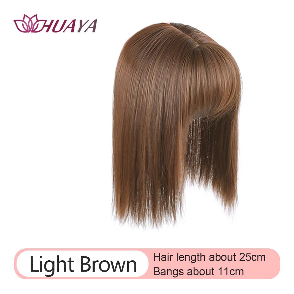 INVISIBLE Seamless Long Straight and Curly Hair Toppers with Bangs - Serene Glow Care