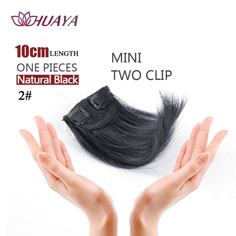 Straight Hair fluffy pad high hair pieces Natural Invisible Hair Pads Clip Wigs for Women Two Sides Thickened hair volume - Serene Glow Care