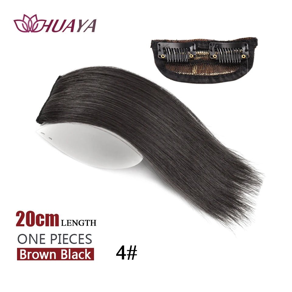 Straight Hair fluffy pad high hair pieces Natural Invisible Hair Pads Clip Wigs for Women Two Sides Thickened hair volume - Serene Glow Care