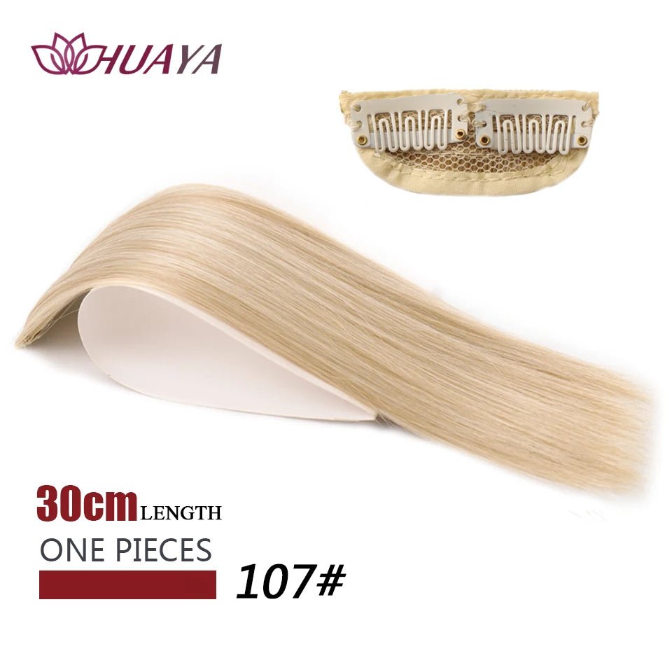 Straight Hair fluffy pad high hair pieces Natural Invisible Hair Pads Clip Wigs for Women Two Sides Thickened hair volume - Serene Glow Care