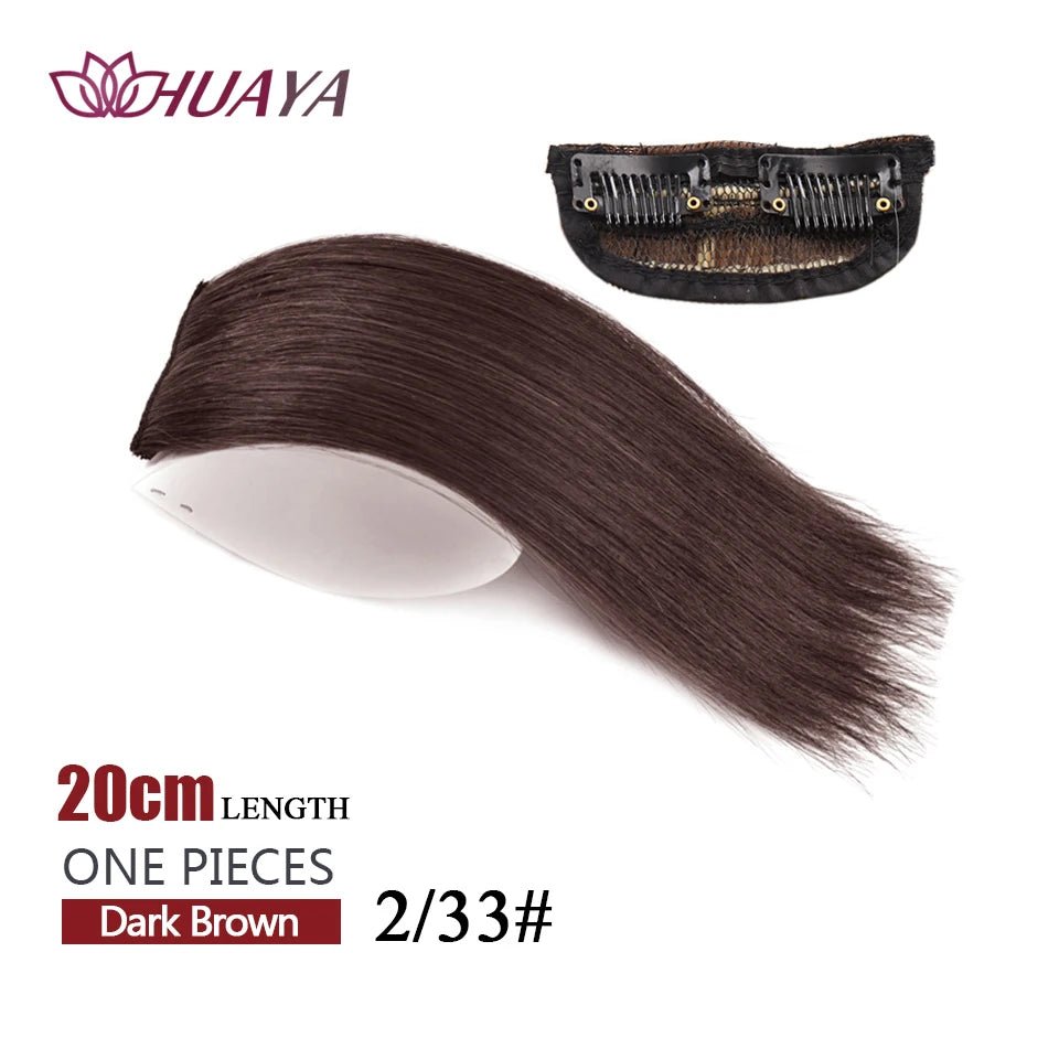 Straight Hair fluffy pad high hair pieces Natural Invisible Hair Pads Clip Wigs for Women Two Sides Thickened hair volume - Serene Glow Care