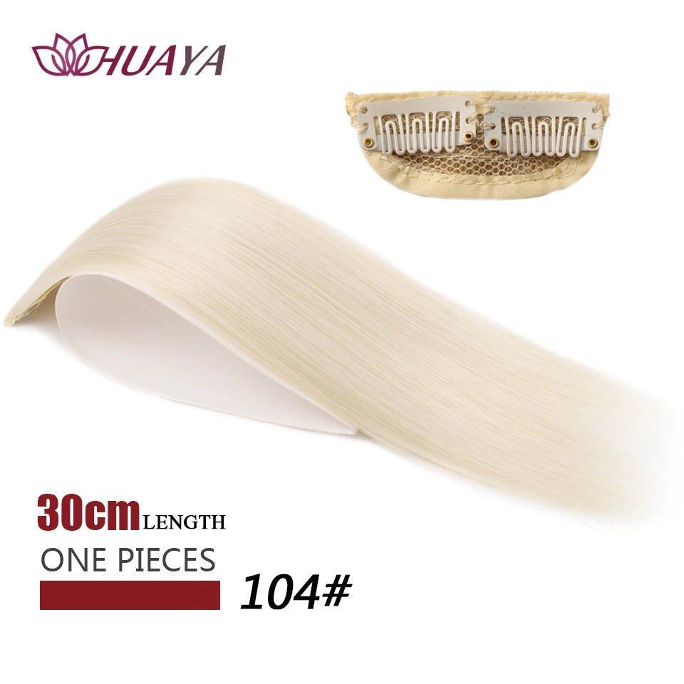 Straight Hair fluffy pad high hair pieces Natural Invisible Hair Pads Clip Wigs for Women Two Sides Thickened hair volume - Serene Glow Care