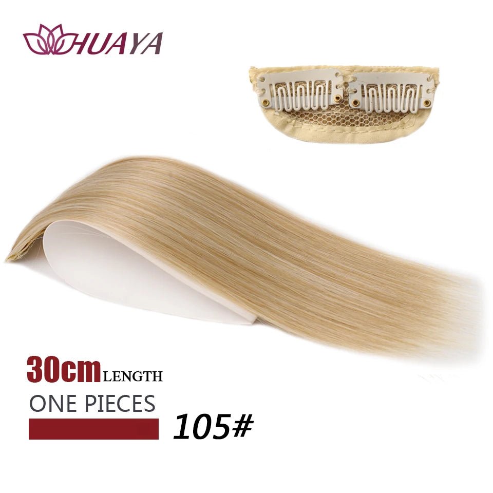 Straight Hair fluffy pad high hair pieces Natural Invisible Hair Pads Clip Wigs for Women Two Sides Thickened hair volume - Serene Glow Care